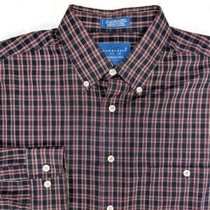 Towncraft Mens Plaid Wrinkle Free Button Down Shirt Size Medium Long Sleeve‎